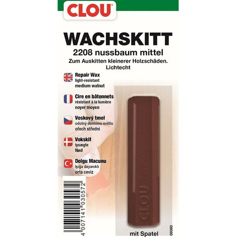 CLOU Wachskitt Stange 2208 Nussbaum mittel | Reparatursets