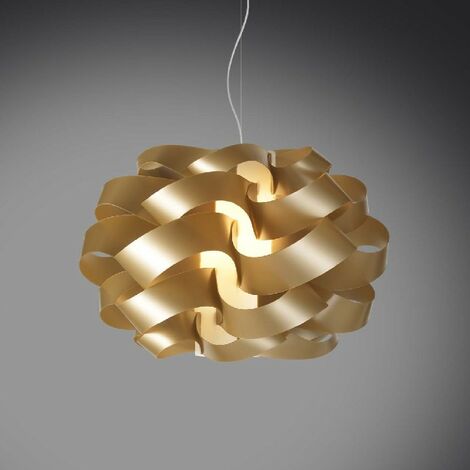 CLOUD Goldener dreiflammiger Pendelleuchter Durchmesser 75x H50cm