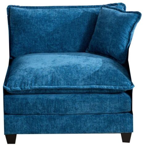 Cloud Sofa one Seat (Armrests are not included), Modern Sectional Couch, for Living Room Bedroom and Apartment, Comfy Double Layer Upholstered Seat Cushion, Breathable Chenille Fabric, Blue,DE501BBL