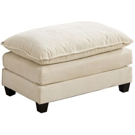 Cloud Sofa Ottoman only, Modern Sectional Couch, for Living Room Bedroom and Apartment, Comfy Double Layer Upholstered Seat Cushion, Breathable Chenille Fabric, Beige