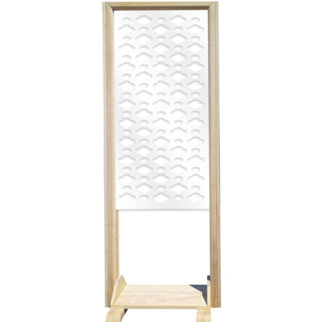 CLOUDS - Separè - Paravento modulabile - 70x190cm - in Legno e PVC - Colore: bianco