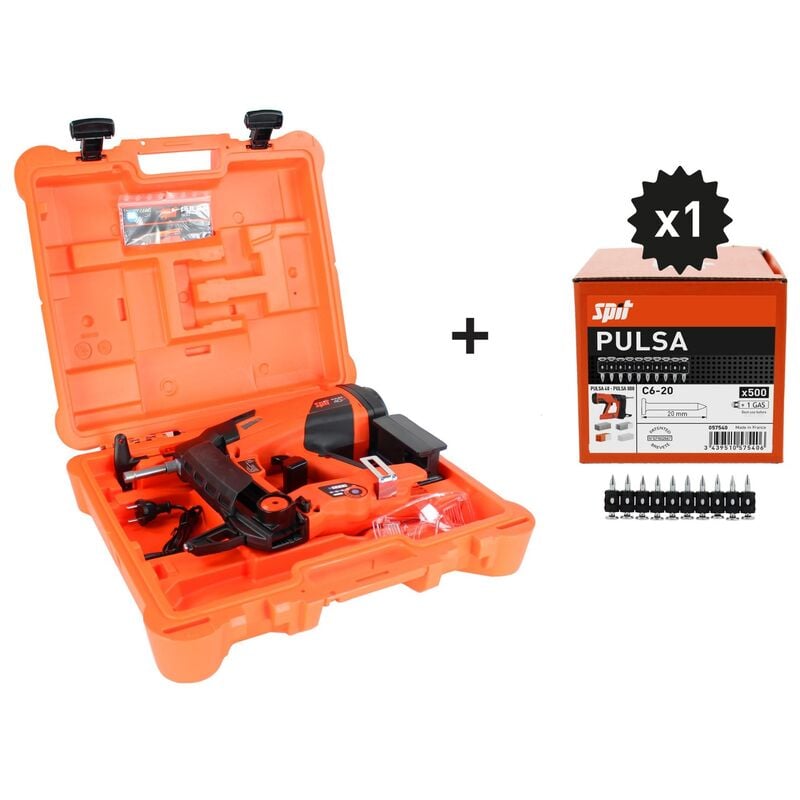 Cloueur à gaz Spit P40P+ - 019323 - Avec 500 clous C6-20