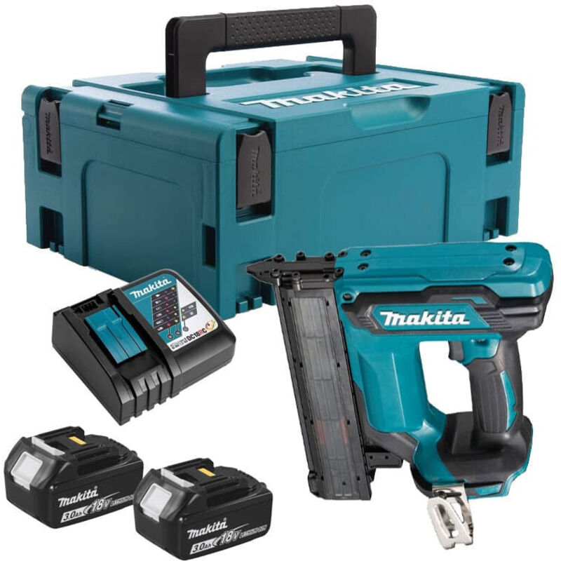 DFN350RFJ 18V lxt Battery Powered Nail Gun, 15-35 mm, design compact et lumière led intégrée pour la menuiserie et la construction. - Makita