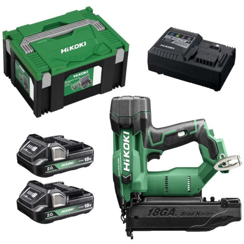 Cloueur finition 16-50mm 18V 2Ah li Brushless Mini-brads-droits Gauge 18 Hitcase Hikoki NT1850DAWXZ