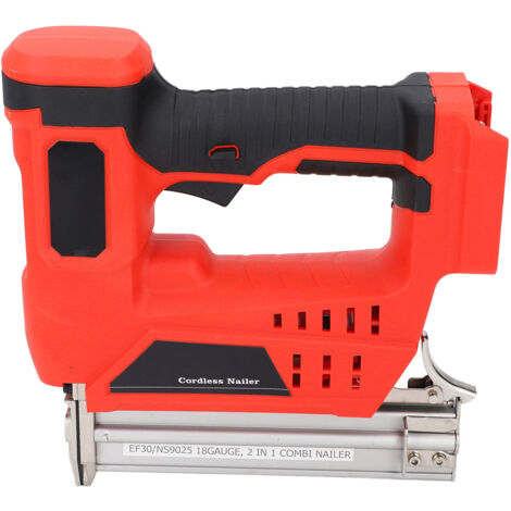 Cloueur sans fil 2 en 1, pistolet à clous multifonctionnel alimenté par batterie avec boîte de rangement pour le travail du bois