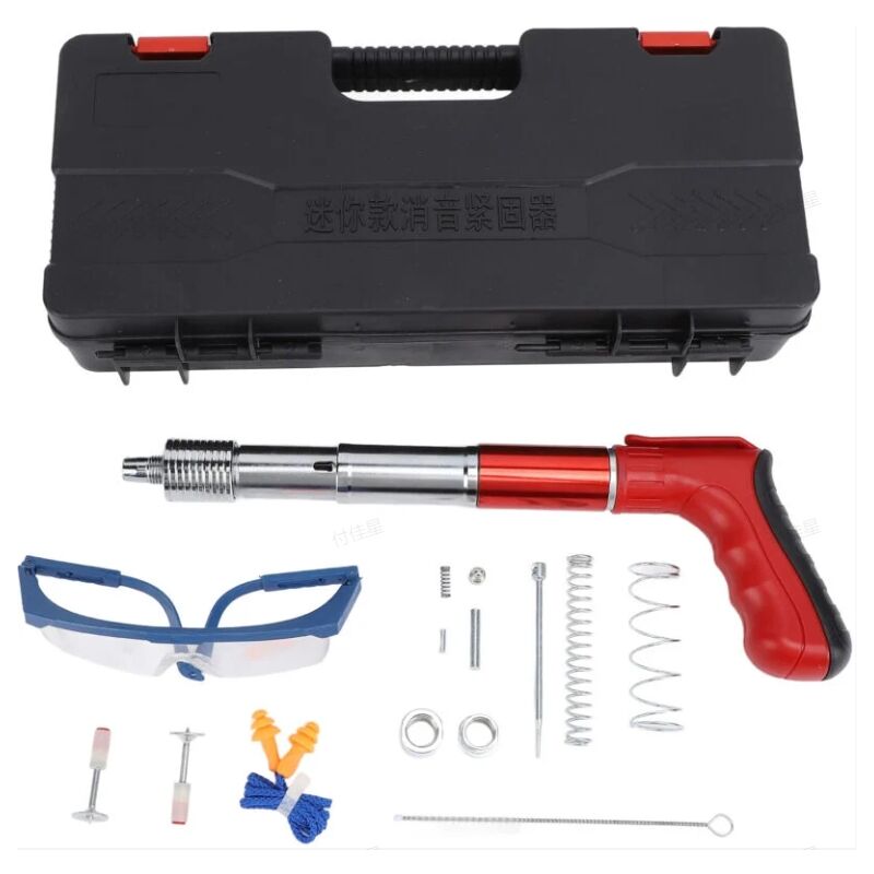 Fitags - Cloueuse Rivet Gun clou beton Pistolet à clous en acier de clous ronds avec gants à lunettes Bouchons d'oreille cloueur beton