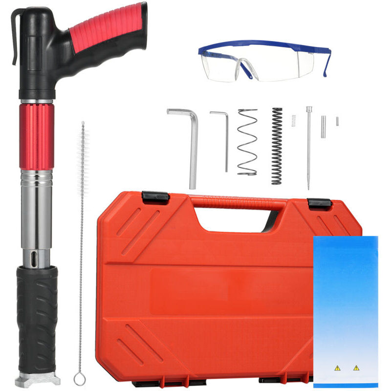 SNQ - Cloueuse Rivet Gun , Pistolet à clous manuel en acier à 5 vitesses, pistolet à ongles portable pour mur en ciment, maison, travail de viande