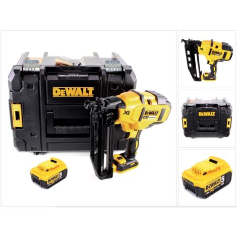 Cloueuse sans fil DeWalt DCN 660 NT 18 V 32 - 63 mm Brushless + 1 batterie 5,0 Ah + coffret - sans chargeur