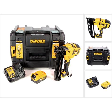 Cloueuse sans fil DeWalt DCN 660 P1 18 V 32-63 mm Brushless + 1 batterie 5,0 Ah + chargeur + coffret
