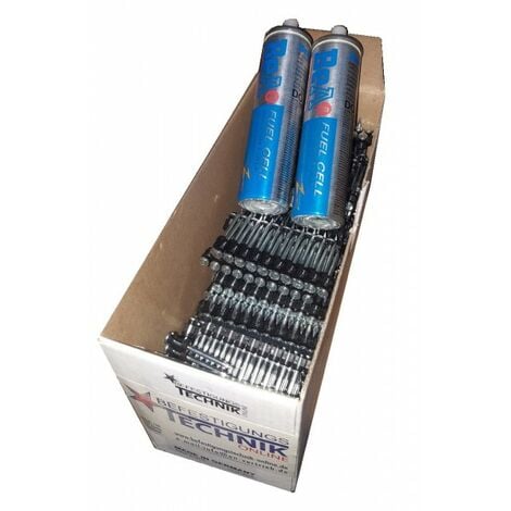 BETEON24 Clous à béton 3,0x20mm C6 + gaz pour cloueur à béton Spit Pulsa 700 B-EN10205