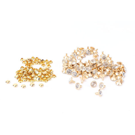 Clous à rivets rapides 12mm avec incrustation de cristal pour décoration d'artisanat en cuir DIY