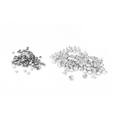 Clous à rivets rapides 12mm avec incrustation de strass pour décoration d'artisanat en cuir DIY