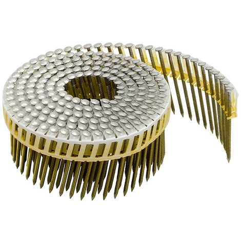 Aboutils – Clous roulés plats 15/16° 2.5 x 55 mm en inox A2 – Tête bombée pour liaison PVC – Lot de 6 rouleaux de 175 clous