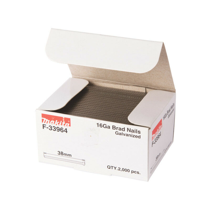 Makita - Lot de clous de finition brads 16 Ga longueur 38 mm (2000 pcs) F-33964