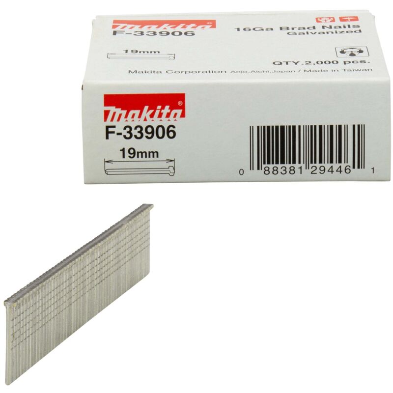 Clous brads T16 Ga galvanisés Long. 32mm 2000 pcs MAKITA F 33948 - vue 4