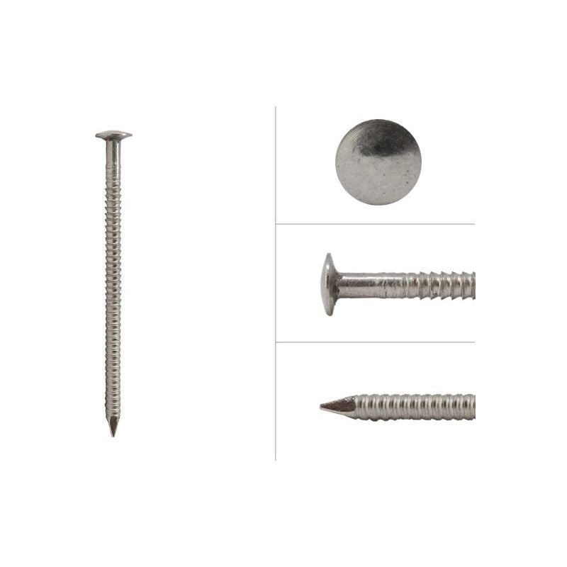 Clous à tête ronde pour bardage en acier inoxydable A4 2.6 x 50 - Boîte de 500g