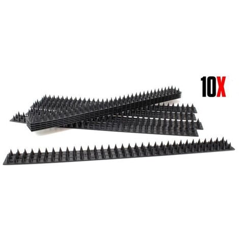 Clous anti-oiseaux 50x4,5x3.5cm coleur de noir 10pcs FUIENKO