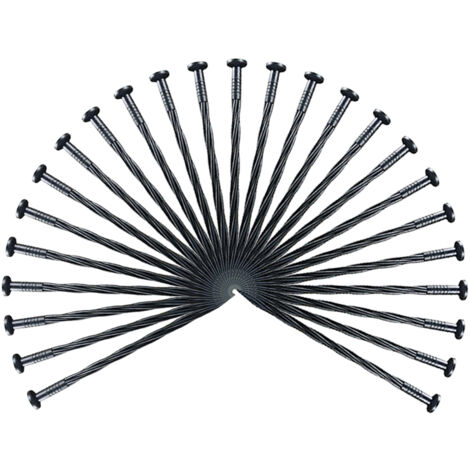 Clous Bordure de Gazon,tuteur Tomate, 25Pièces Piquets d'ancrage de Jardin en Plastique Clou de Sol pour Tente Piquets de Jardin en Spirale pour Bordure de Pavé Gazon Artificiel(8 Pouces 25 pièces)