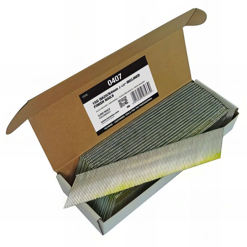 Clous de finition pour tête 'd' inclinée 15G - da 25 / 65 mm - boite de 4 000 - pour cloueur d'angle 'GDA64V-GBA64LHH'