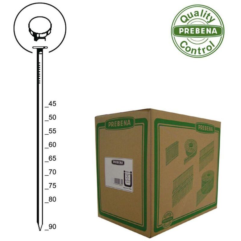 Prebena CNW28/65BK Coilnägel Typ CNW Produktabmessung, Länge 65mm 6000St.