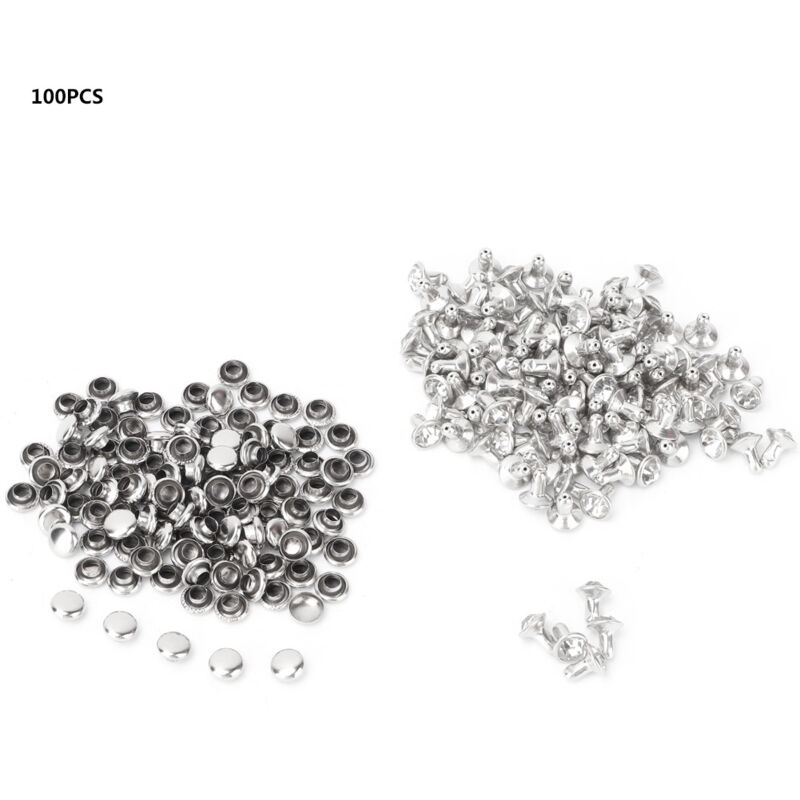 Clous Rivets 6mm à Cristaux pour Décoration de Cuir DIY et Maroquinerie