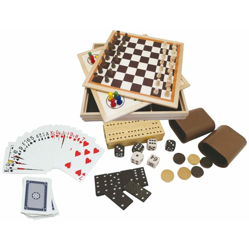 

Caja de juegos 9 en 1 madera - Clown Games