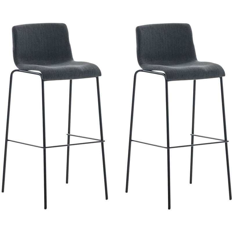 2 pcs ton tone prosement en fix avec élégant dossier ergonomique Diverses couleurs Couleur : Gris foncé