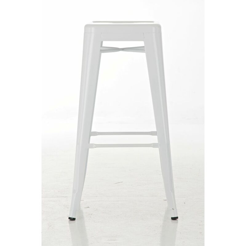CLP - Ensemble de 2 pcs de selles dans un style industriel en métal sans couleurs arrière Couleur : Blanc