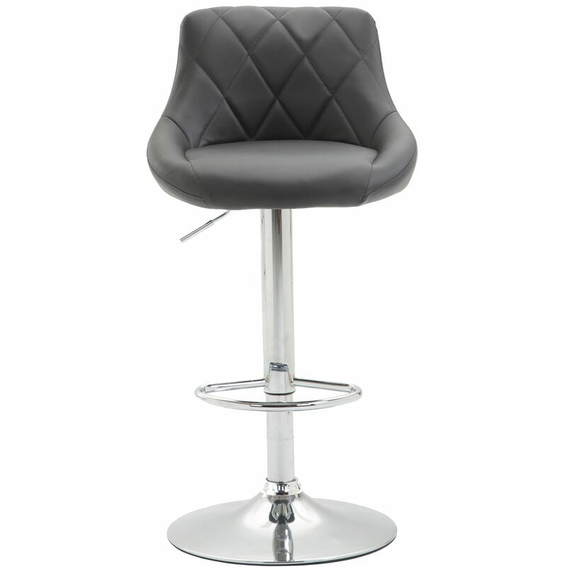 Lot de 2 tabourets de bar Lazio similicuir Gris