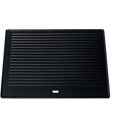 CLP – Plaque de gril en fonte émaillée 41,3x30,5 cm – Réversible lisse/strié – Résistante à la chaleur et à la corrosion – Pour barbecue et four