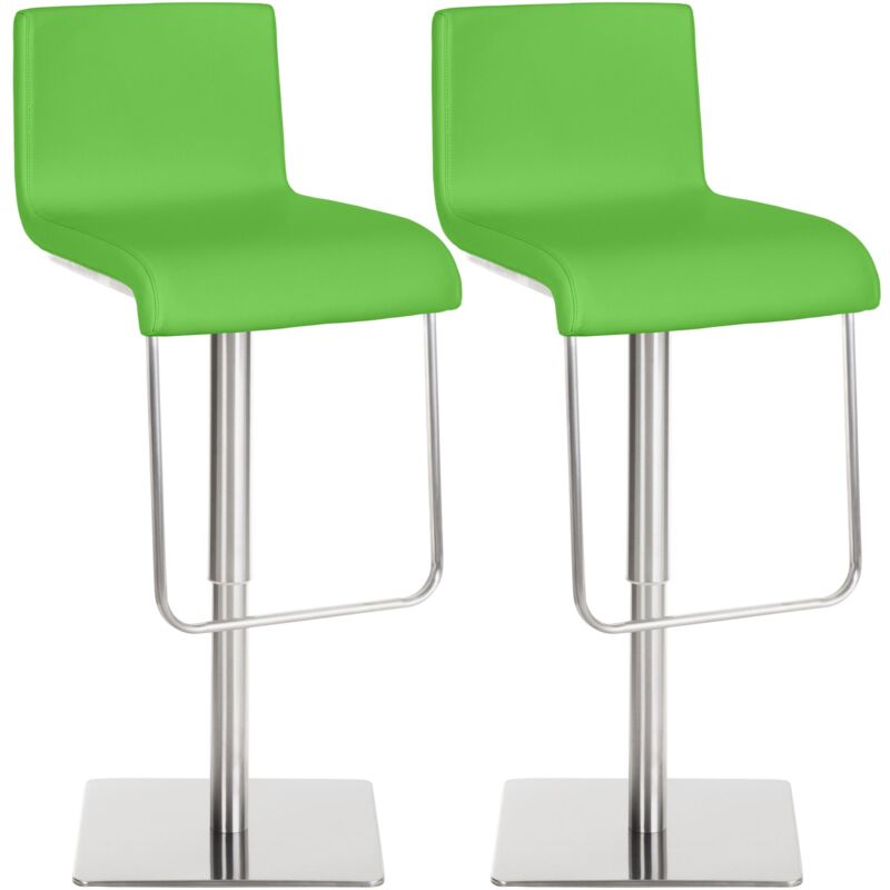 

Set 2 Taburetes Limon en Cuero PU Verde Acero inoxidable