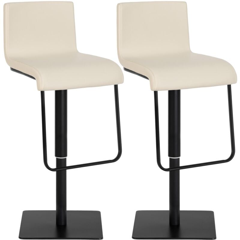 

Set 2 Taburetes Limon en Cuero PU Crema Negro