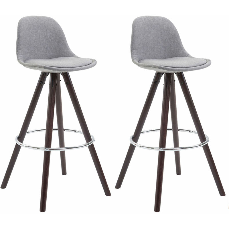 

CLP - Set 2x Taburetes Franklin Rund en Tela Gris Cappuccino (roble)