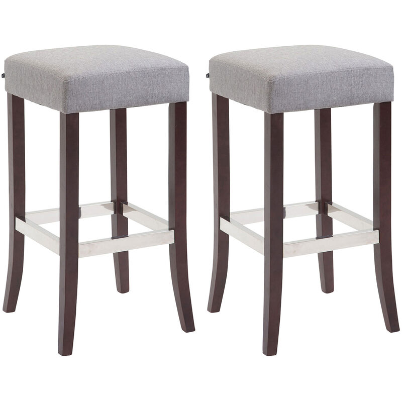 

CLP - Set De 2 Taburetes Venta En Tela Gris Cappuccino