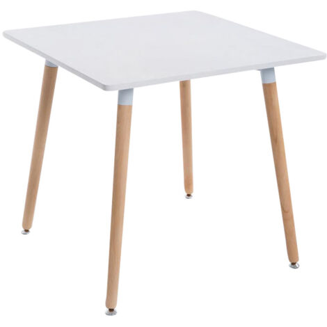 CLP – Table à manger carrée 80x80 cm – Hauteur 75 cm – Cadre en bois robuste – Style scandinave moderne