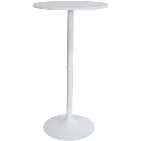 CLP – Table haute ronde Ø 60 cm – Hauteur 108 cm – Plateau bois, pied métal robuste – Pour cuisines, bistrots, événements