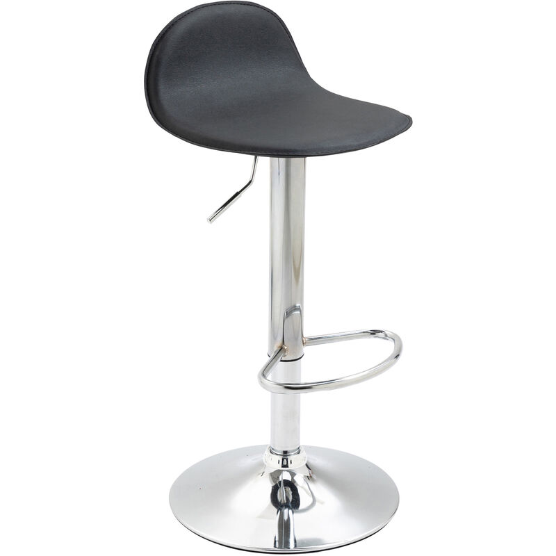 CLP - Tabouret de Bar Design Lana V2 similicuir Noir Chrome
