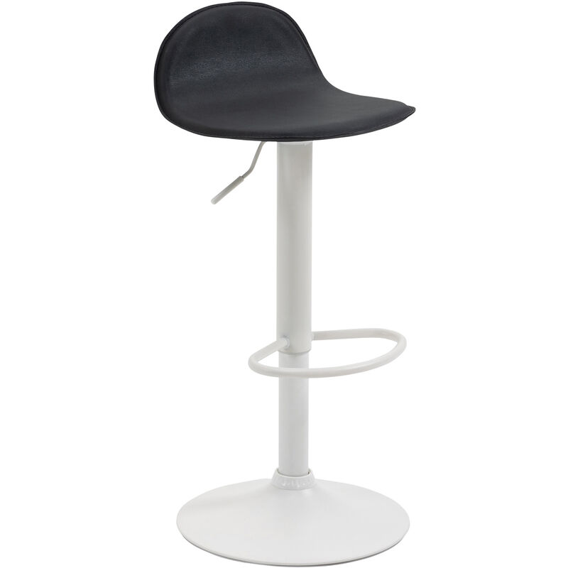 CLP - Tabouret de Bar Design Lana V2 similicuir Noir Blanc