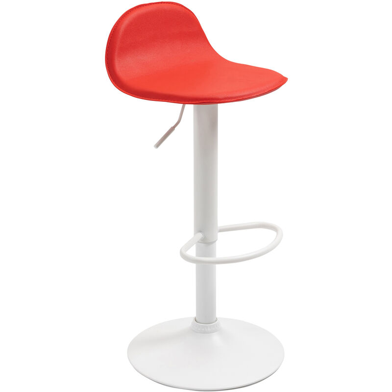 CLP - Tabouret de Bar Design Lana V2 similicuir Rouge Blanc