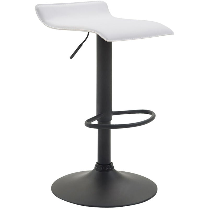 CLP - Tabouret de bar Dyn V2 similicuir Blanc Noir
