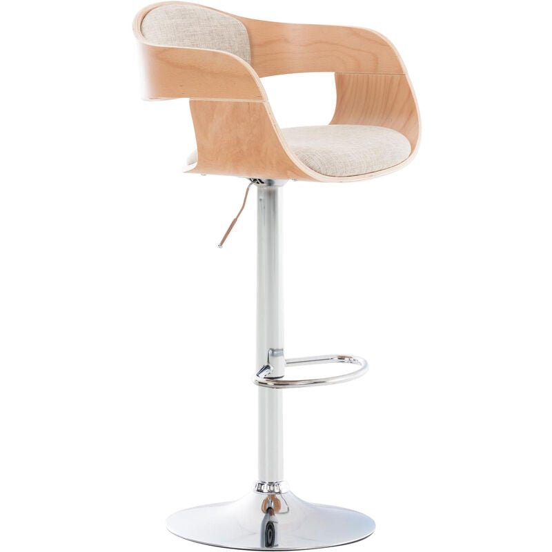 CLP - Tabouret de cuisine Kingston dans la nature / tissu à la crème