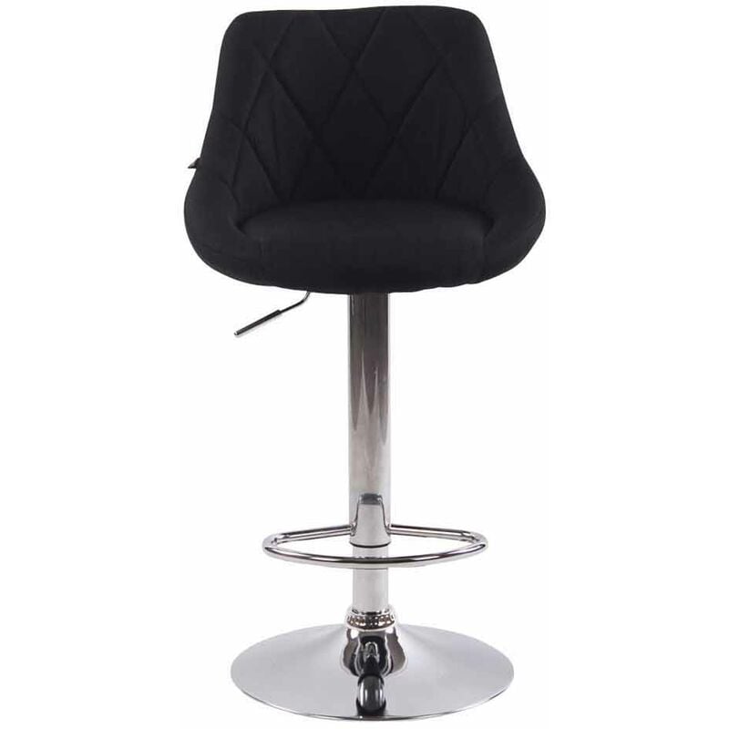 CLP - Cuisine de bar à tabouret en tissu pivotant réglable avec des repousses de pied de différentes couleurs Couleur : Noir