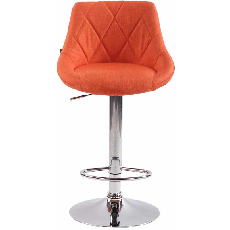CLP - Cuisine de bar à tabouret en tissu pivotant réglable avec des repousses de pied de différentes couleurs Couleur : Orange
