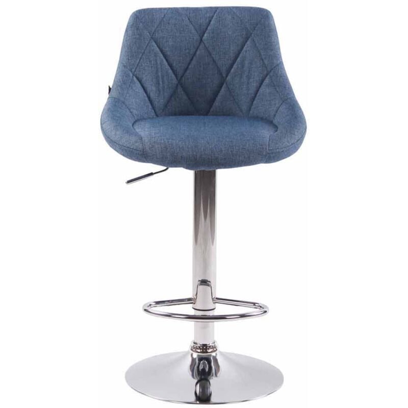 CLP - Cuisine de bar à tabouret en tissu pivotant réglable avec des repousses de pied de différentes couleurs Couleur : Bleu