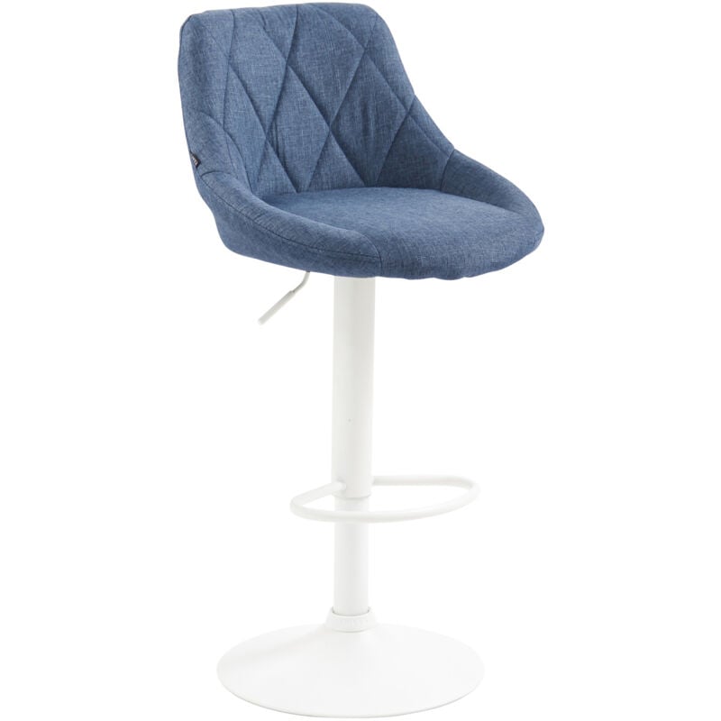 CLP - Tabouret de bar lazio en tissu bleu, weiß