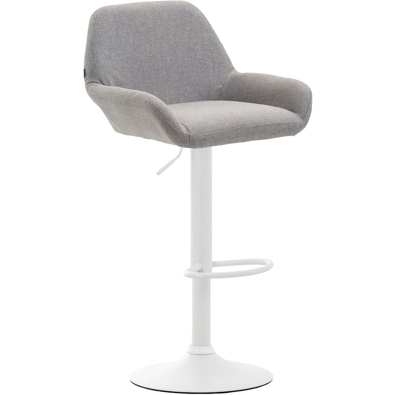 

CLP - Taburete De Bar Braga En Tela Gris Metal blanco mate