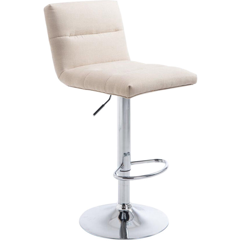 

CLP - Taburete De Bar Limerick En Tela Crema Metal cromado