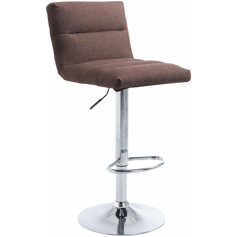 

CLP - Taburete De Bar Limerick En Tela Marrón Metal cromado