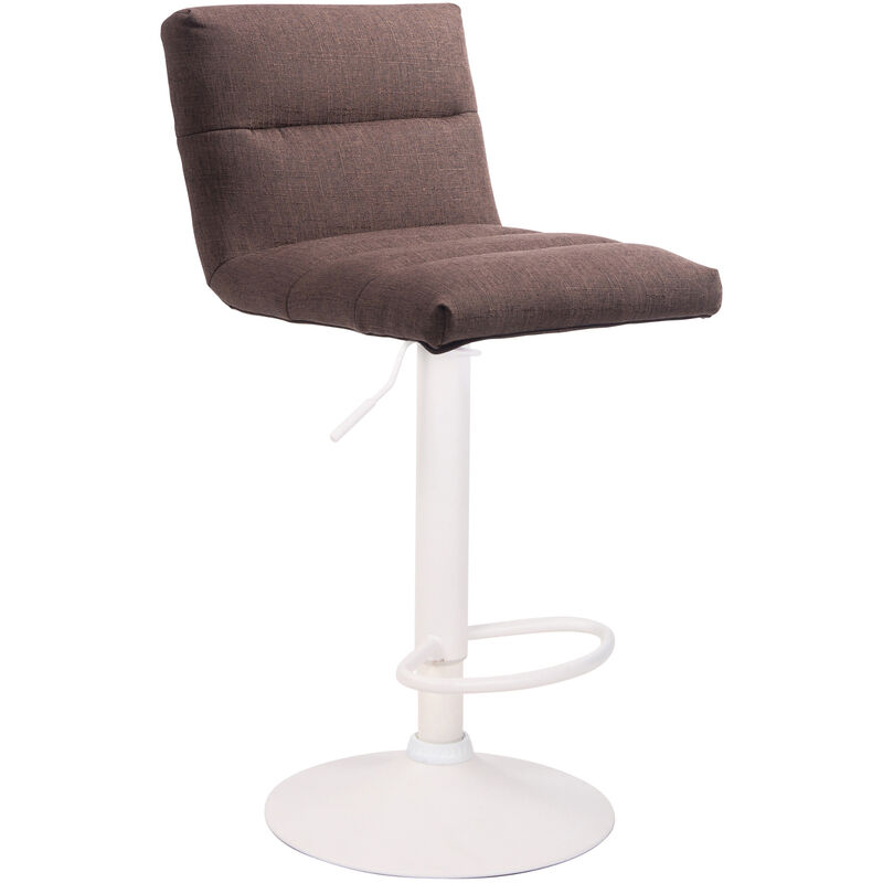 

CLP - Taburete De Bar Limerick En Tela Marrón Metal blanco mate