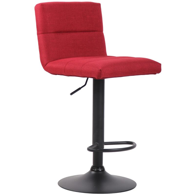 

CLP - Taburete De Bar Limerick En Tela Rojo Metal negro mate